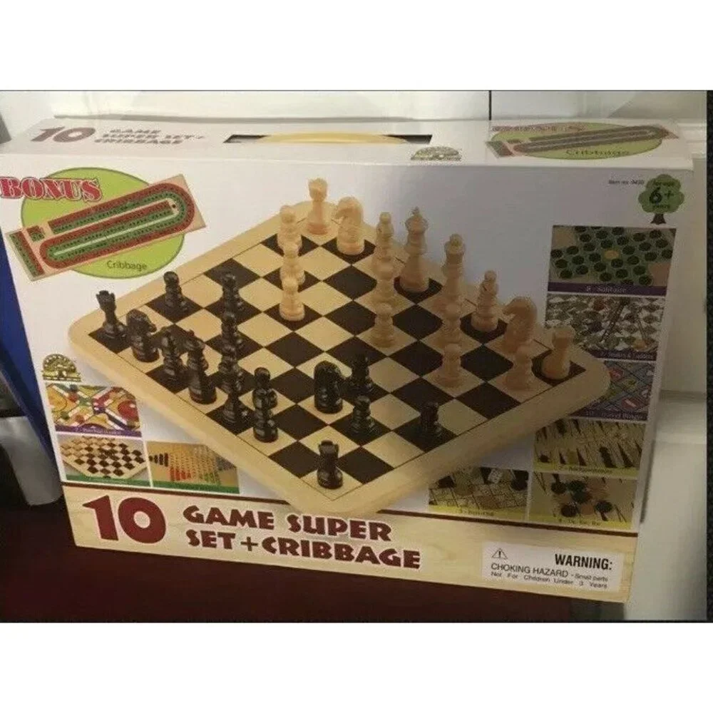 New 10 Game Super Set Plus Bonus‎ Cribbage Challenge Master Game Co